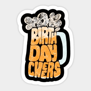 Birthday Cheers Beer Stein Sticker